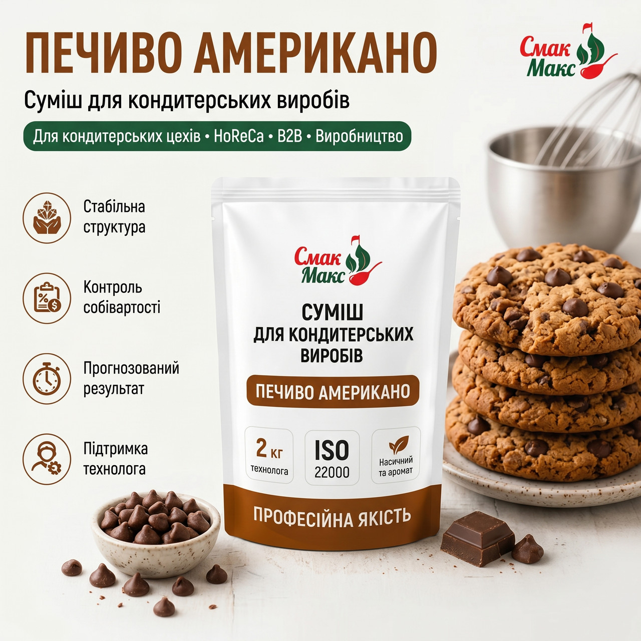 Суміш для печива Американо HoReCa Смакмакс 2 кг