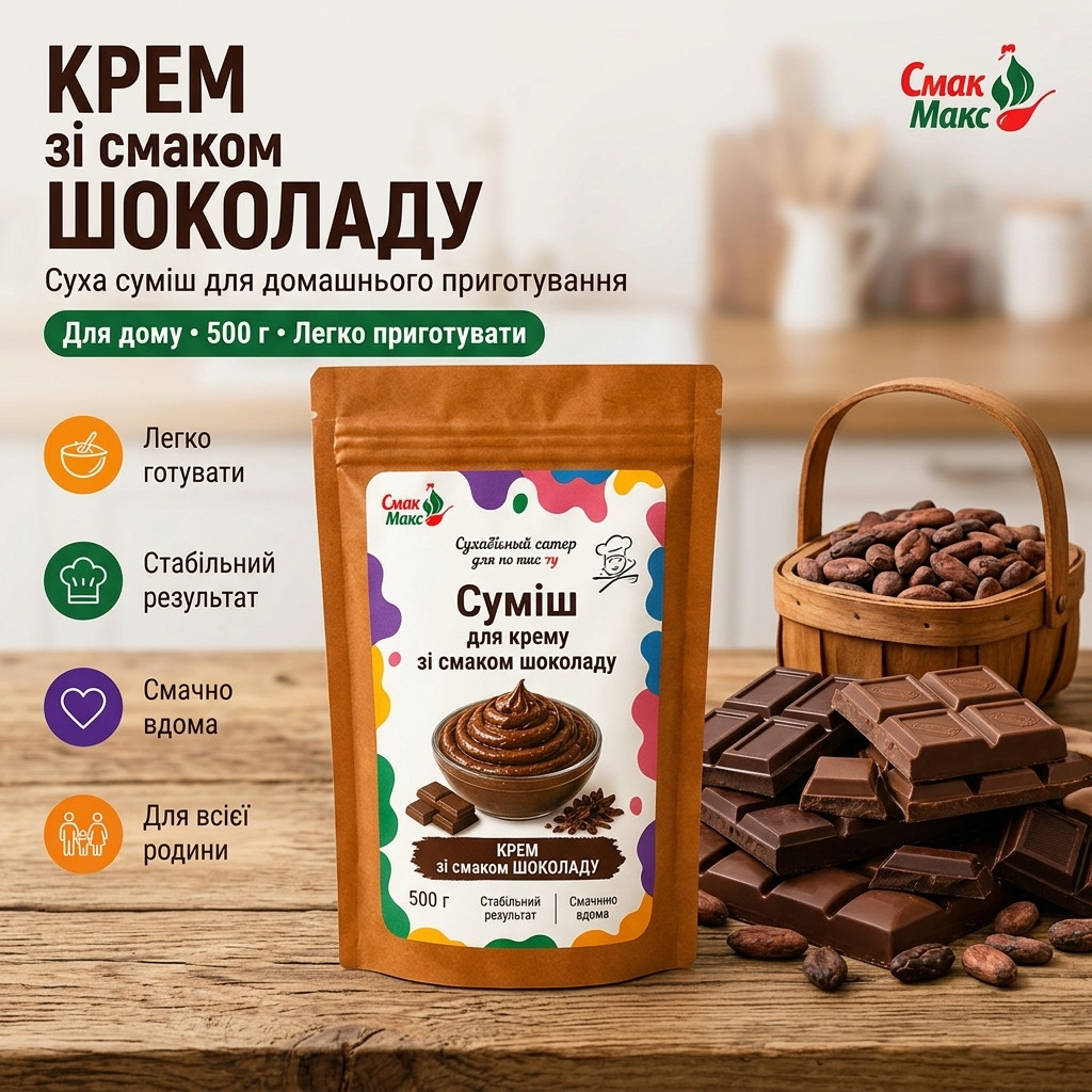 Суміш для домашнього шоколадного крему B2C Смакмакс