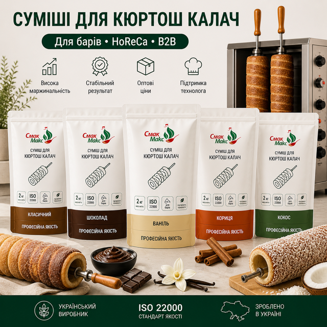 Професійні суміші для кюртош калача HoReCa Смакмакс